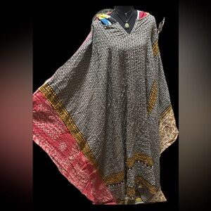 Elegant Black and Gold Patterned Women's Shawl
